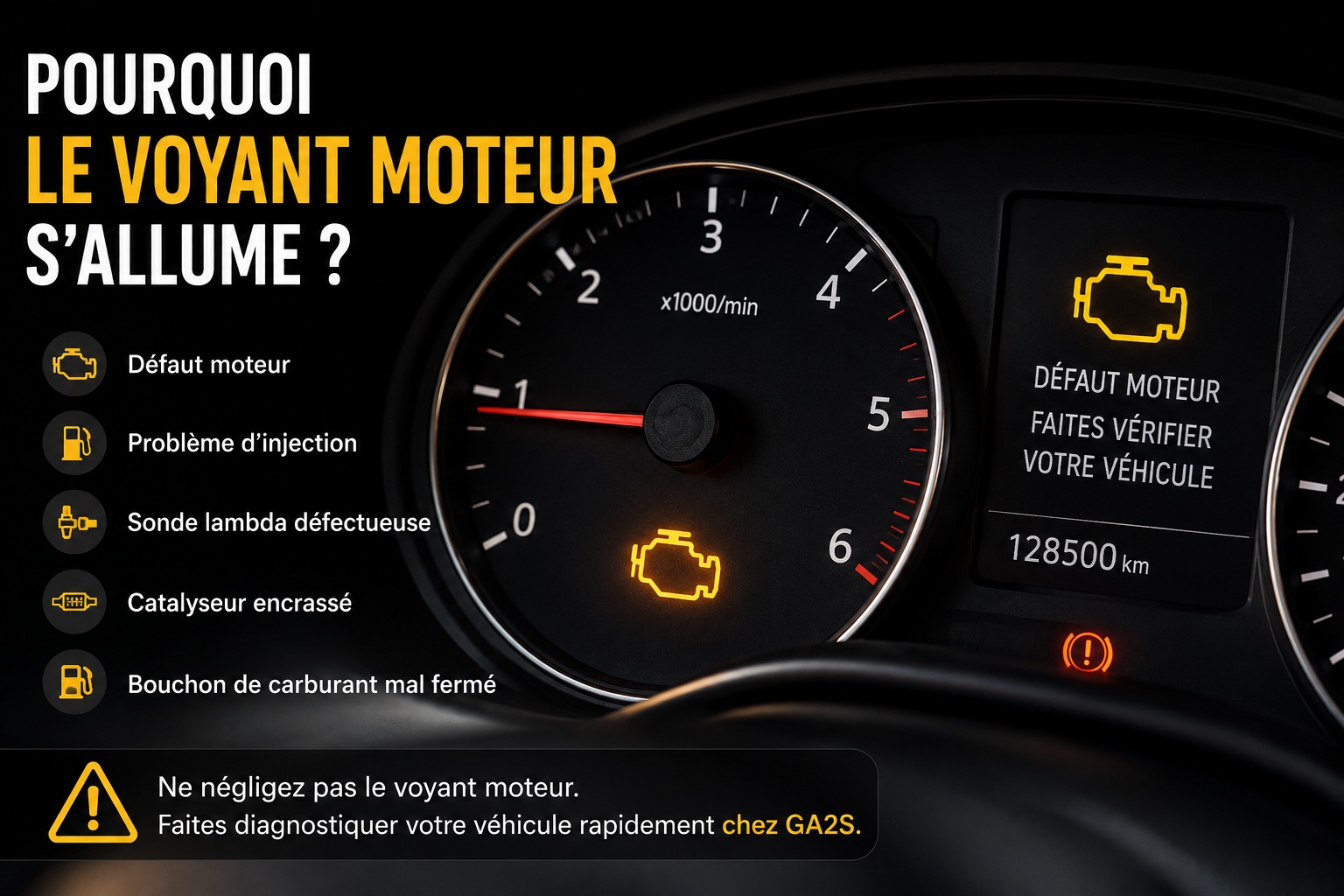Voyant moteur allumé